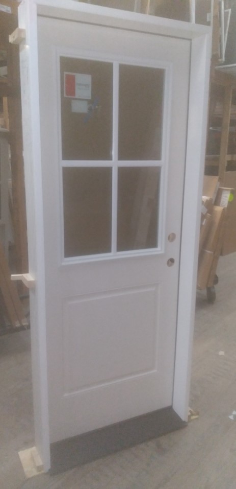 4 Half Lite Single Raised Panel Exterior Door - M239